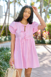 Fern Pink Striped Dress