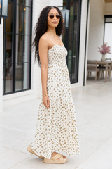 Rowan Brown Floral Maxi Dress