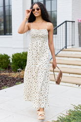 Rowan Brown Floral Maxi Dress