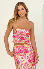 Genevieve Yellow Floral Pop Print Top