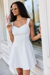 The Perfect Moment White Flare Denim Mini Dress