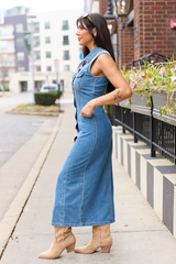 Romy Denim Button Front Maxi Dress