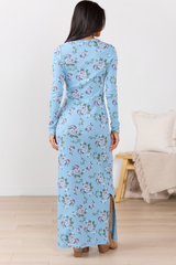 Morgan Blue Floral Maxi Dress