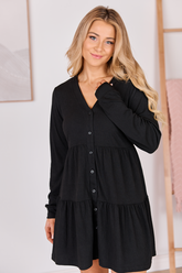 Donelle Black Tiered Dress