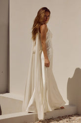GABRIELLA COWL MAXI DRESS - IVORY