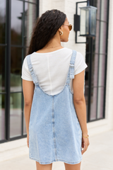 Hazel Light Wash Denim Mini Dress