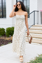Rowan Brown Floral Maxi Dress