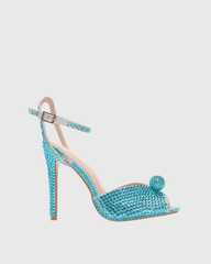 Liviana Rhinestone Strap Sandals In Lake Blue