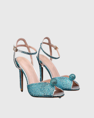 Liviana Rhinestone Strap Sandals In Lake Blue