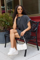 River Black Acid Wash T-Shirt Dress